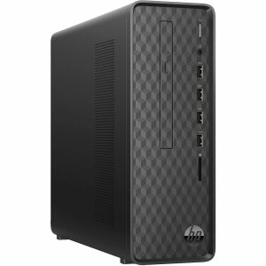 hp Slim Desktop, Intel Celeron Processor J4025, 8 GB DDR4-2400 SDRAM Memory, Intel UHD Graphics 600, Finish in Dark Black, Windows 11 Home, S01