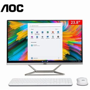 AOC Escritorio Empresarial Todo en uno 23,8" FHD, Ryzen 3 3250U, RAM de 16 GB, SSD de 512 GB, Windows 11 Home A24922